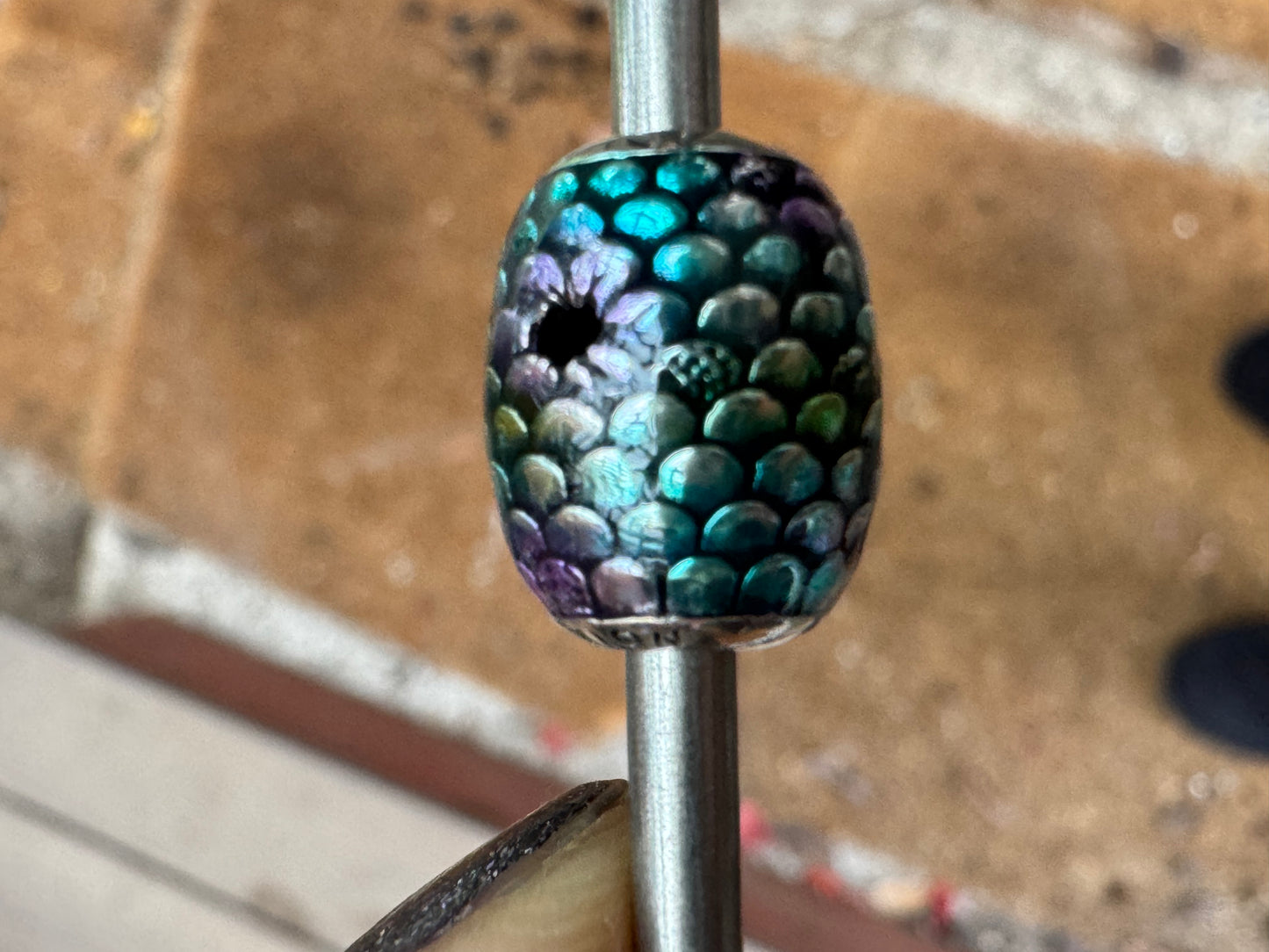 In Process-blue/green enamel